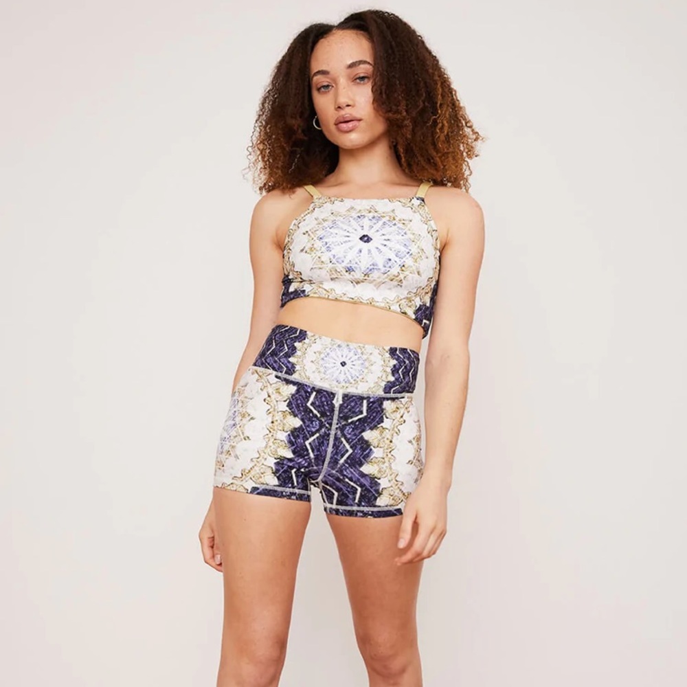 Wolven Reverie Workout Bra and Short Set